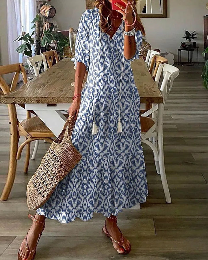 Kirsten - Boho-kjole med mavedækning
