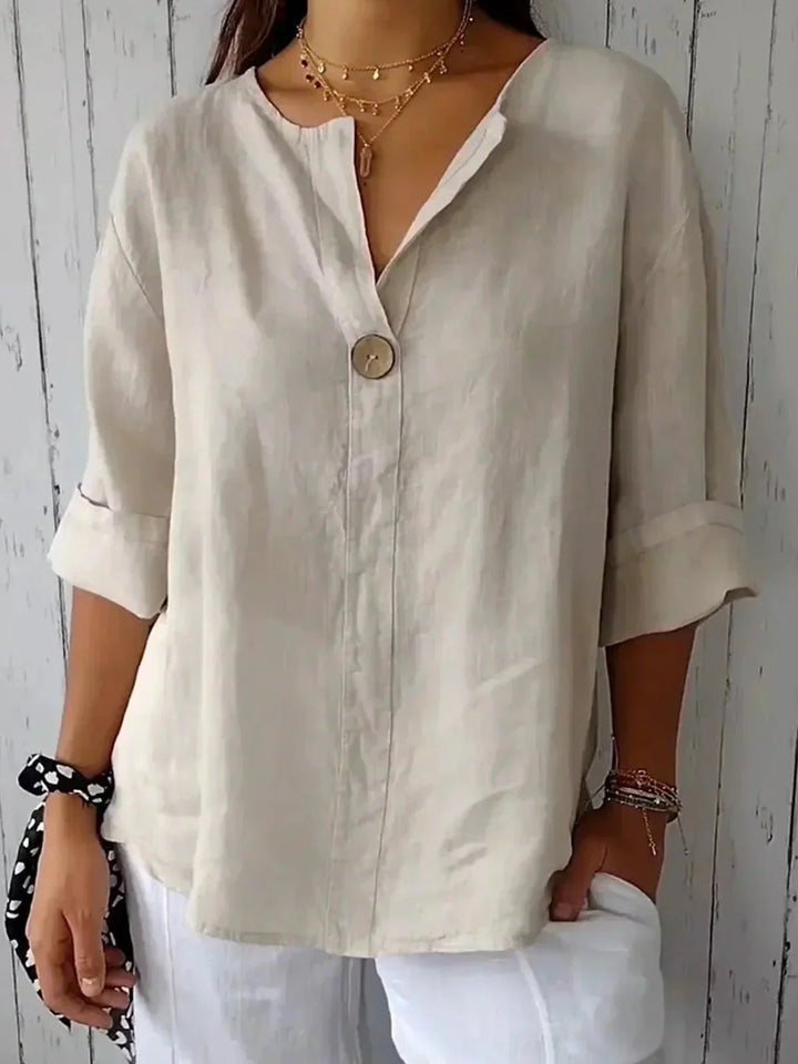Jessa - Afslappet Bluse med V-hals