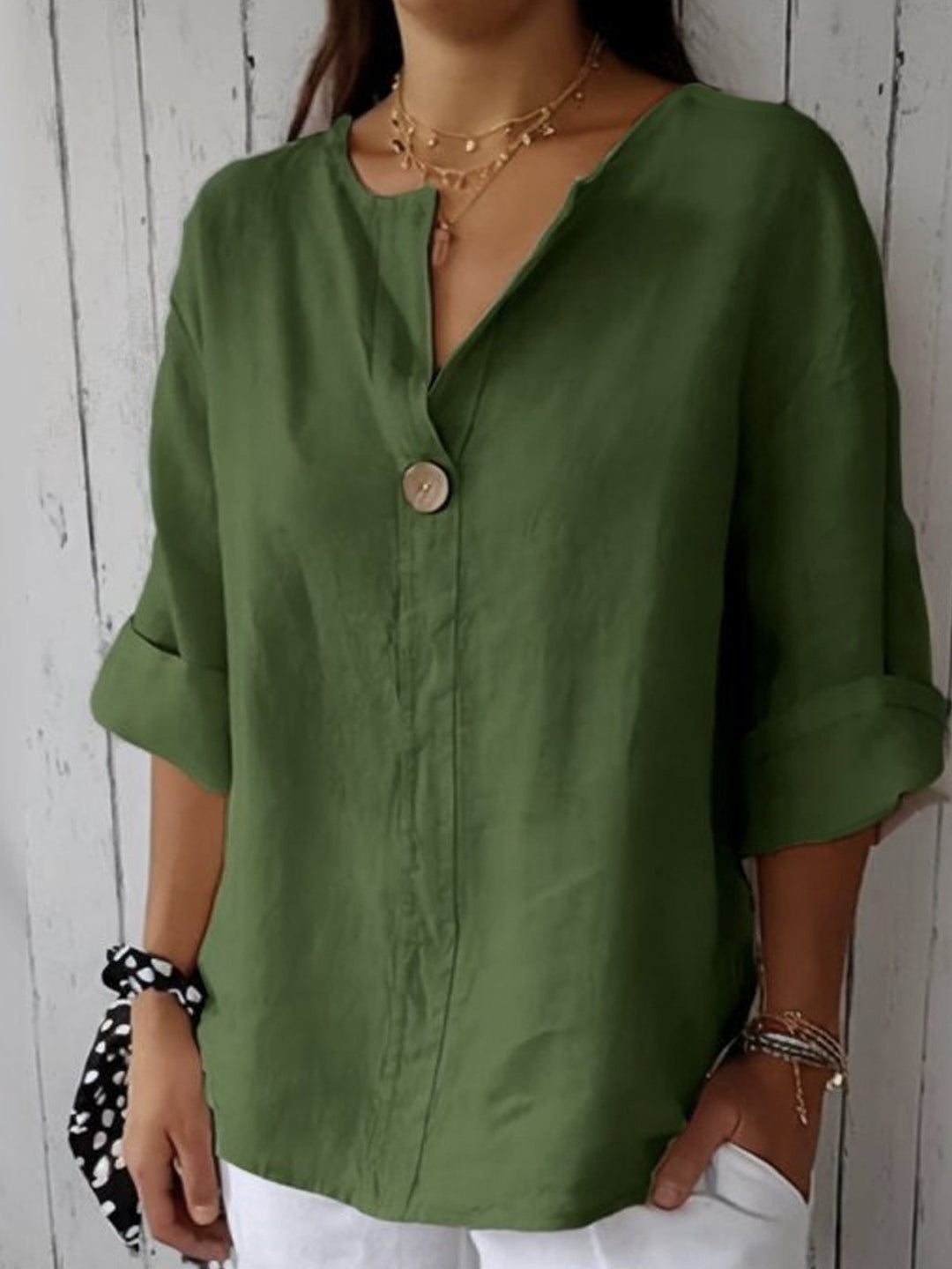 Jessa - Afslappet Bluse med V-hals