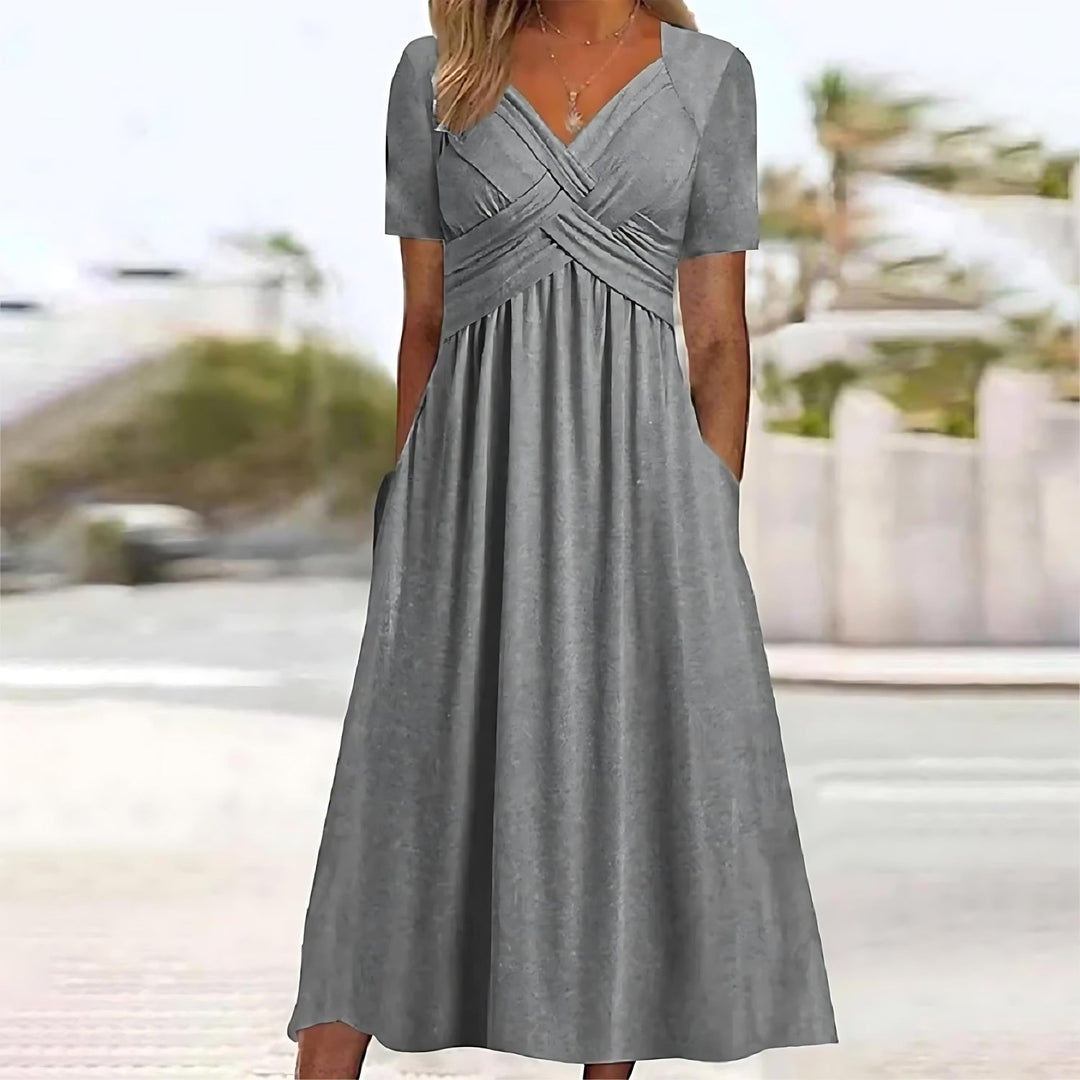 Vicky - Afslappet Elegance Midi-kjole
