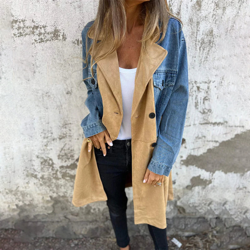 Celestia - Denim Trench Coat til kvinder